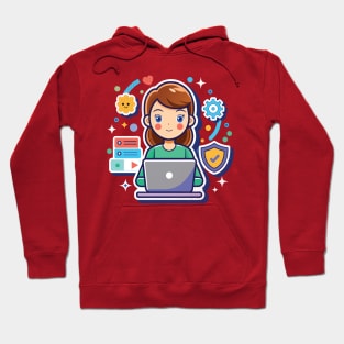 Cute Software Developer Girl Hoodie